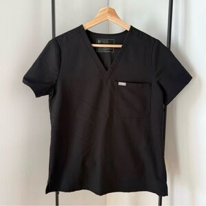 Figs Technical Collection Black Scrub Top, size S